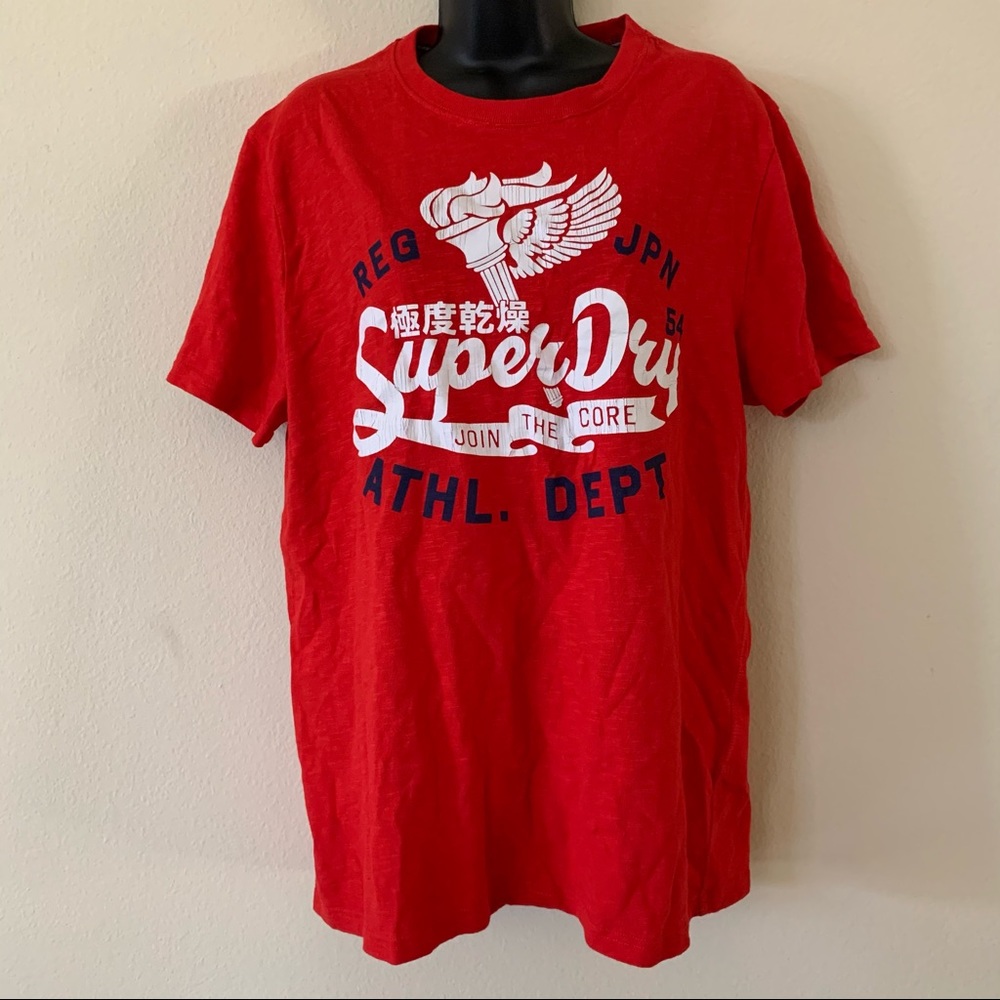 Superdry Japan Athletic Red Short Sleeve T Shirt